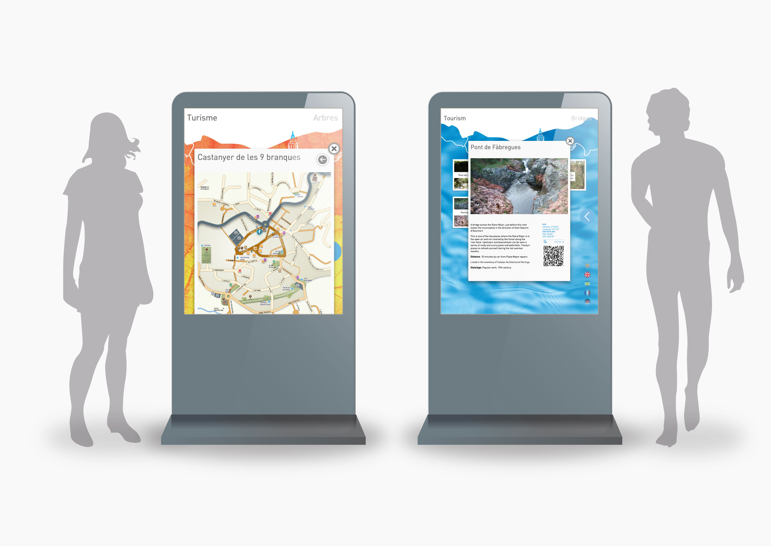 Viladrau interactive tourism information touch screen