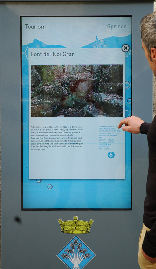 Viladrau interactive tourism information touch screen