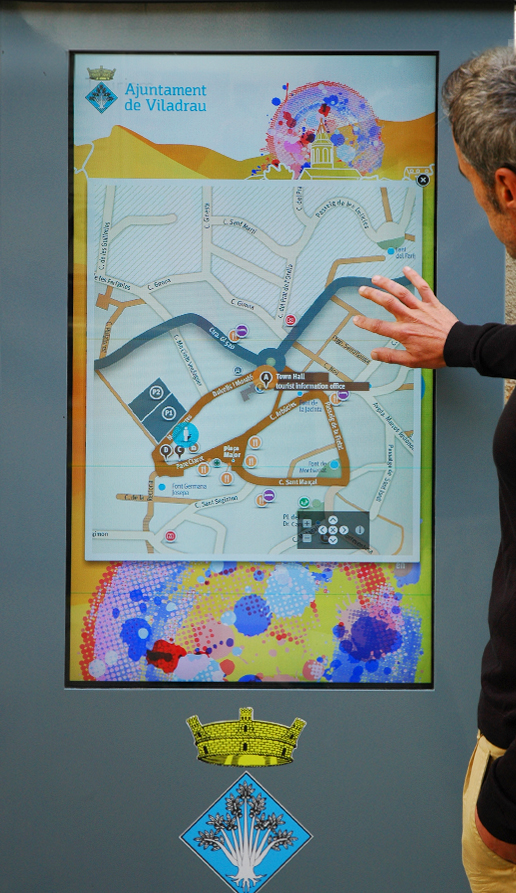 Viladrau interactive tourism information touch screen