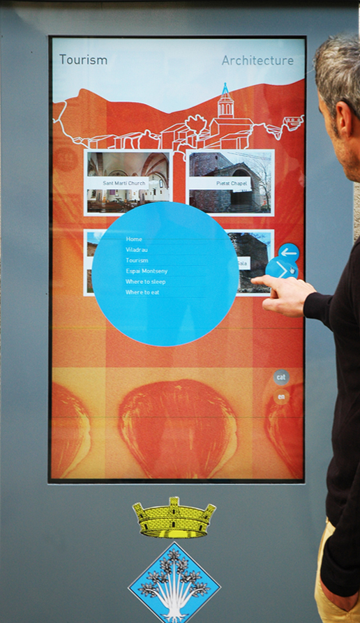 Viladrau interactive tourism information touch screen