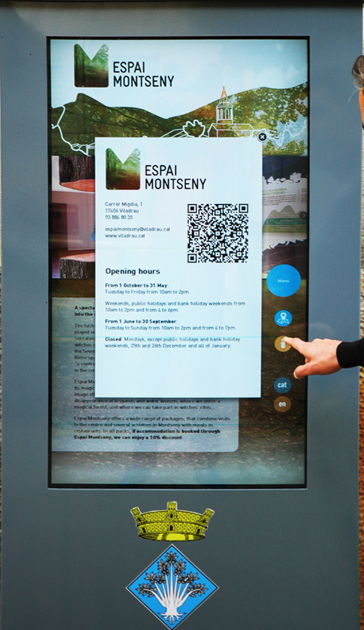 Viladrau interactive tourism information touch screen