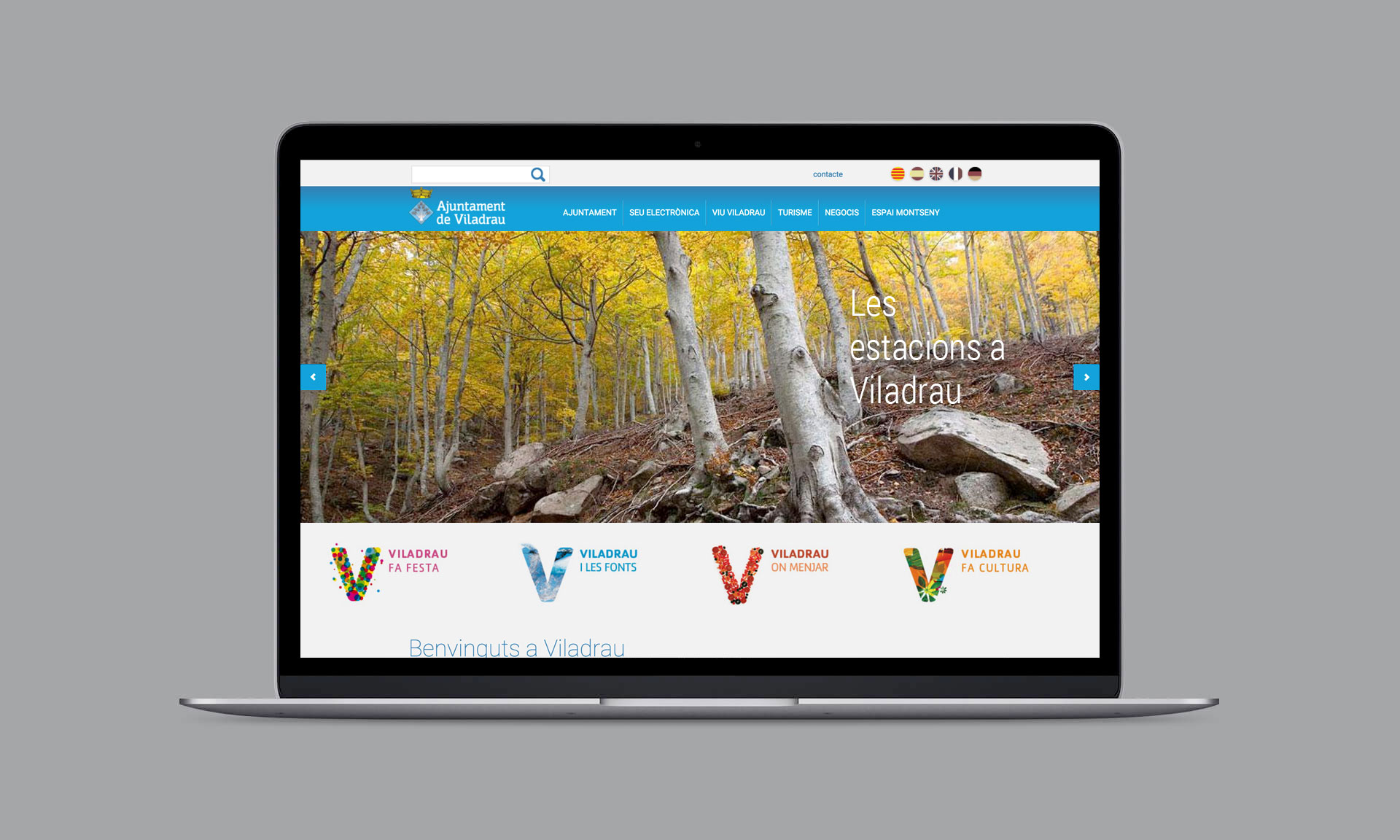 Web design for Viladrau city hall