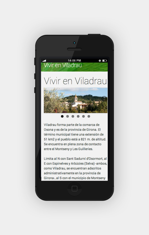 Web design for Viladrau city hall