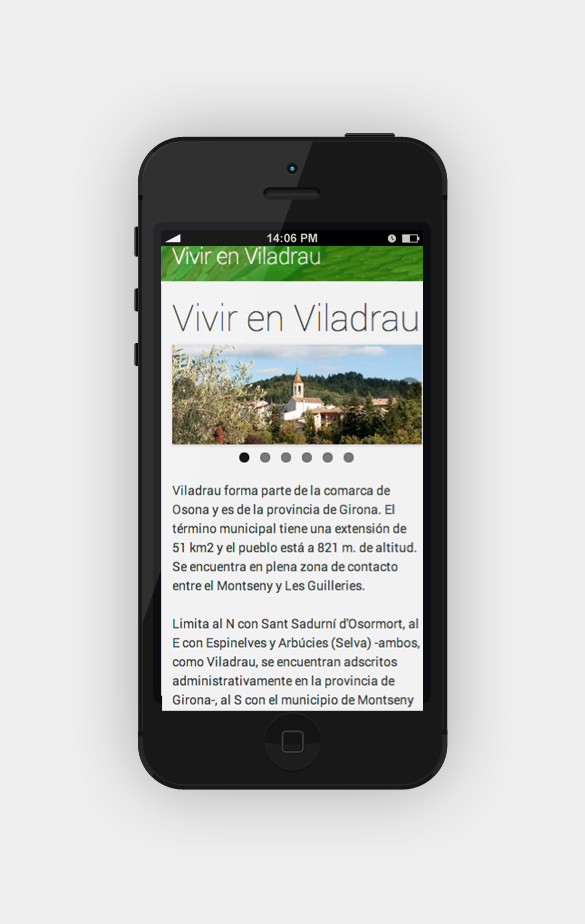 Web design for Viladrau city hall
