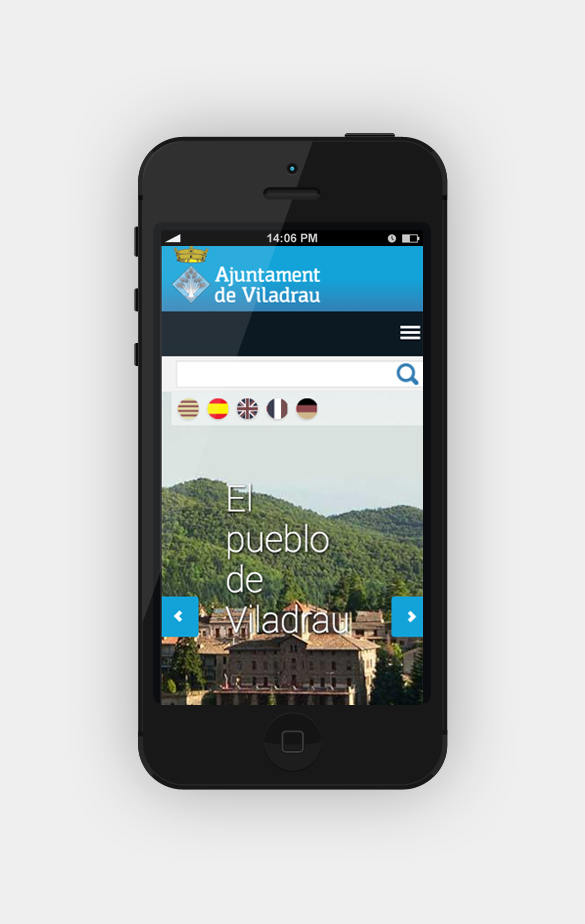 Web design for Viladrau city hall